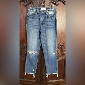Buckle Vervet Blue High Rise Distressed Raw Hem Jeans!